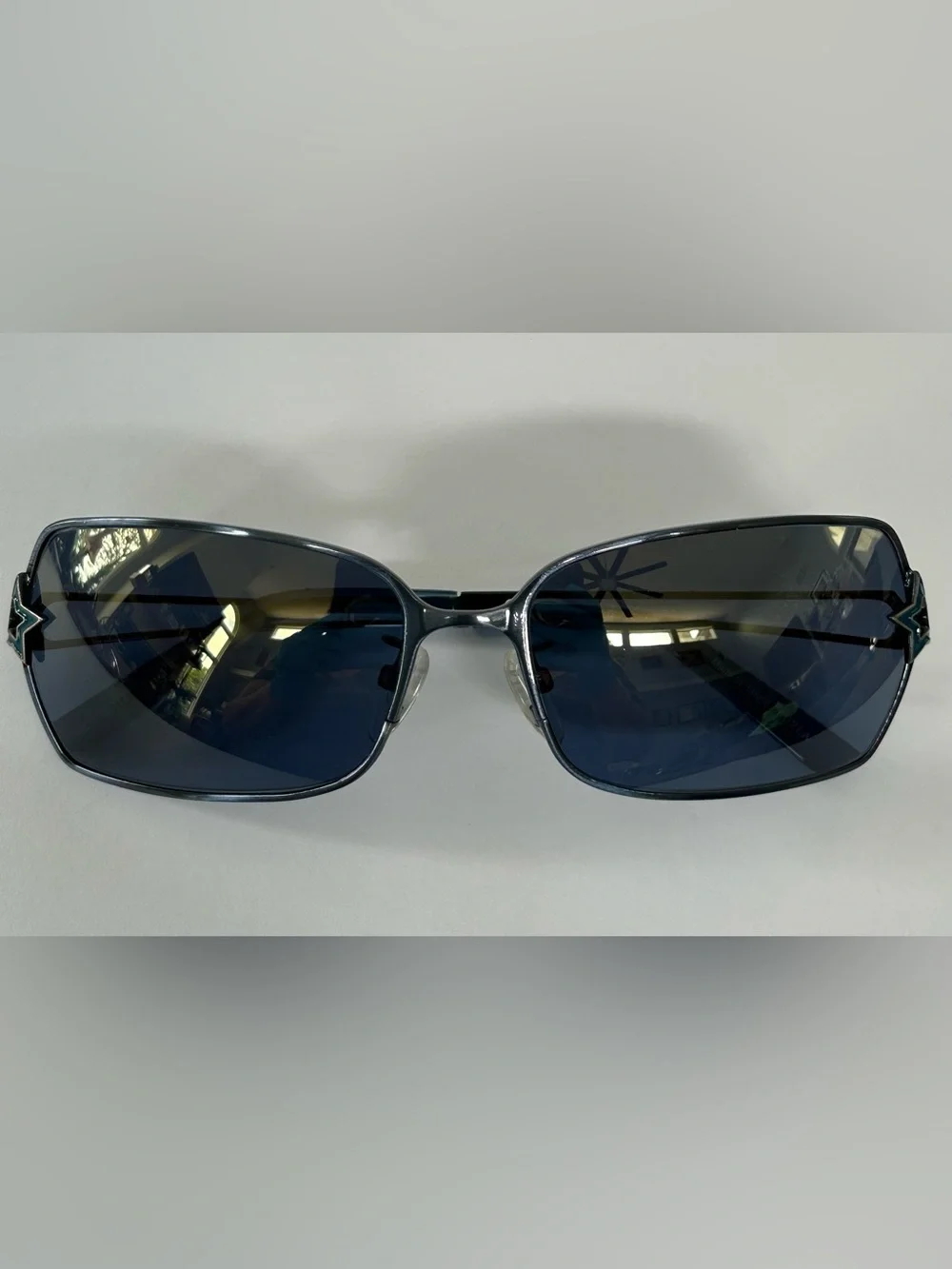 Furla Women's Sunglasses with Dark Blue/Gold Mirror Lenses